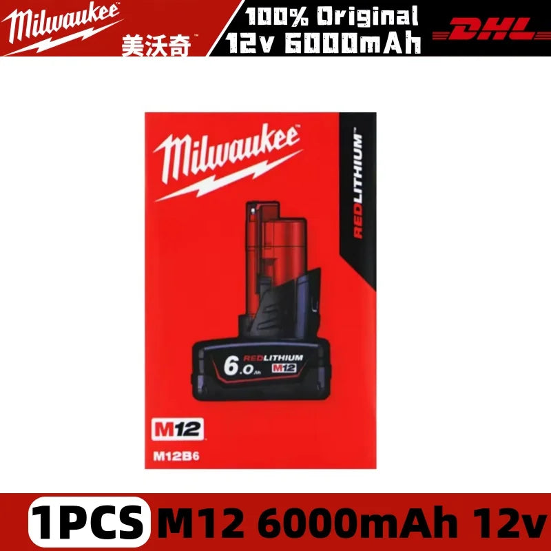 100% New Milwaukee M18 6.0Ah High Output Battery 18V Lithium-ion Rechargeable for Milwaukee M18 Cordless Power Tools 6Ah Battery