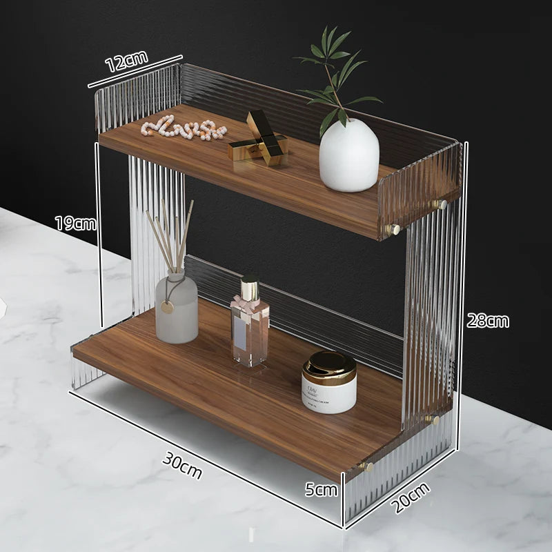 Bathroom Vanity Shelf Cosmetics Shelf Bathroom Vanity Skincare Desktop Storage Box Bathroom Organizer