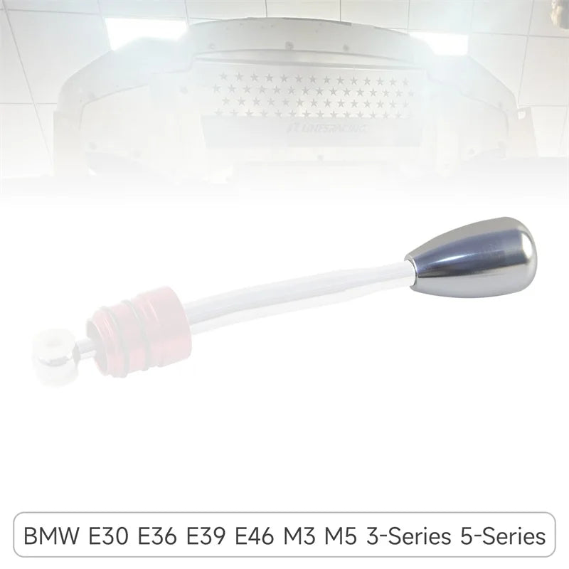 Car Shift Gear Knob Aluminum Fits For BMW E30 E36 E39 E46 M3 M5 3-Series 5-Series Silver