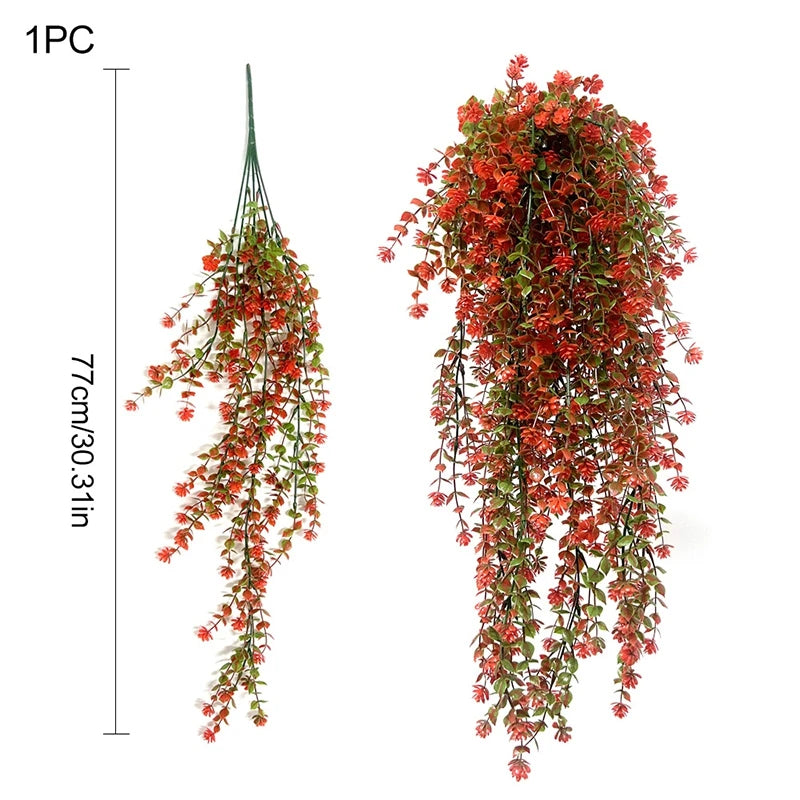 Artificial Plants and Flowers Artificial Hanging Flower UV Resistant Garden Yard Balcony Fake Plant Wedding Party Outdoor Decor