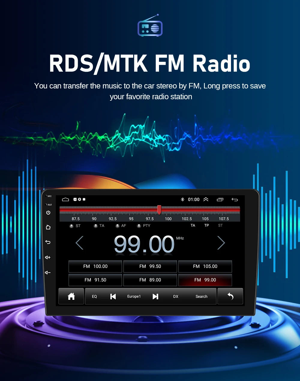 Podofo  6+128G Wireless CarPlay Auto Car Radio for Peugeot 207 CC 207CC 2009-2013 Multimedia Player 2Din Car Stereo GPS 4G Wifi