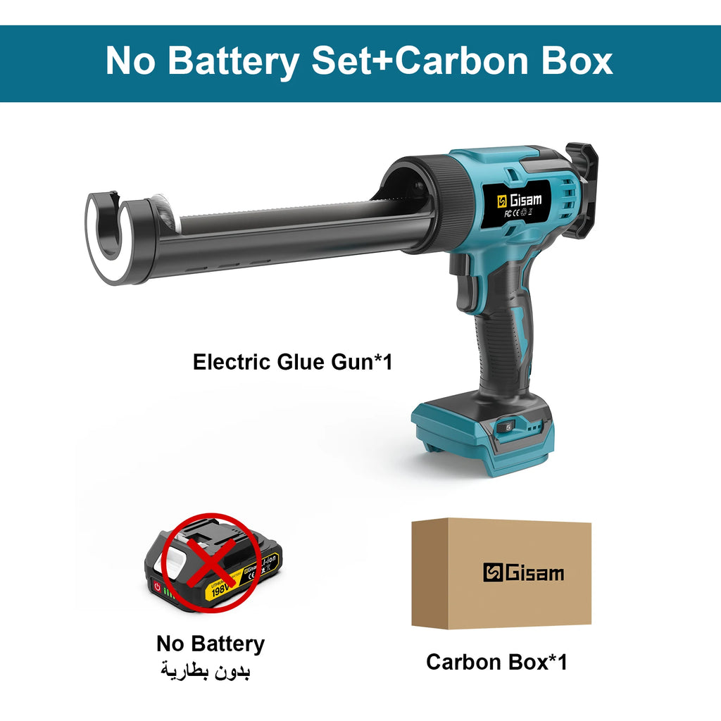 Gisam Cordless Electric Glue Gun Multi-function Glass Caulking Gun Adhesive Glue Sealant Power Tool For Makita 18V Battery Pin