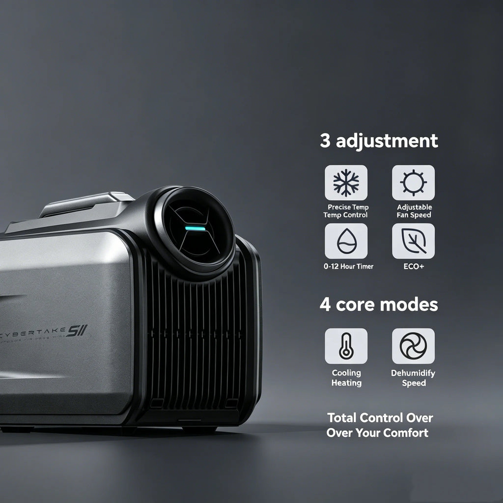 Cybertake S2 Pro Portable Air Conditioner Indoor Outdoor Universal Comfort Device Fashion Appearance Durable Overall Design Brings Cozy Using Experience Suitable For Vacation Outings Family Leisure And Long Term Outdoor Activ