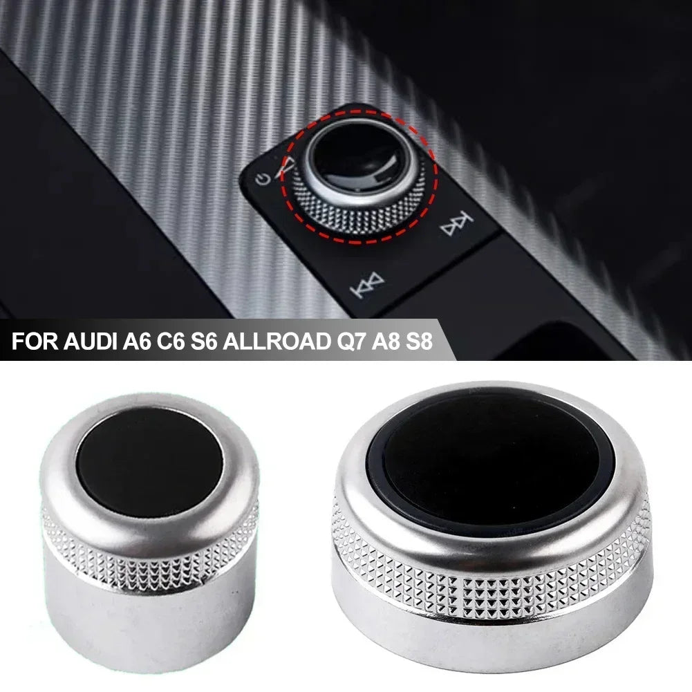 Bouton Rotatif de Volume MMI Multimédia Interrupteur de Réglage de Navigation Menu Principal Couvercle pour Audi A6 C6 S6 Allroad Q7 A8 S8