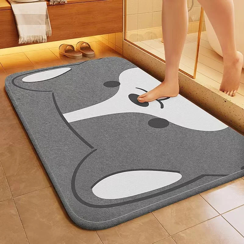 Tapis de bain VIKAMA simple et doux, absorption rapide de l'eau, antidérapant, séchage rapide, pour porte de salle de bain, tapis domestique