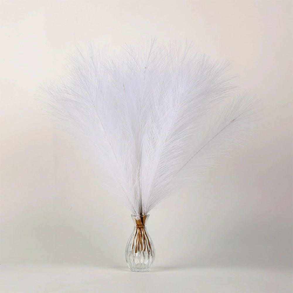 55cm 10pcs Artificial Pampas Grass Bouquet Fake Flower for Wedding Decor Garden Decoration DIY Outdoor Simulation Plant Reed