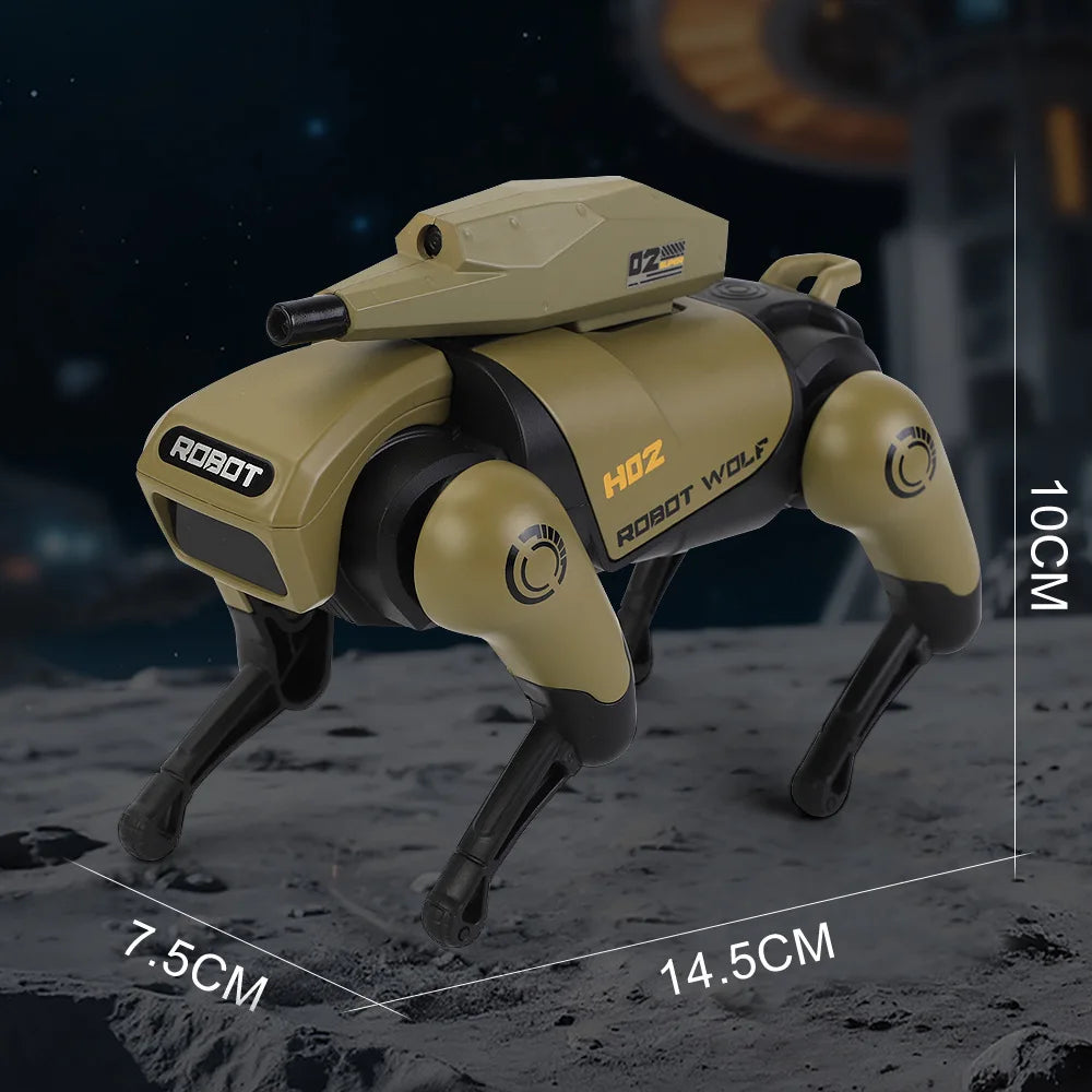 Alloy Mechanical Wolf Technology Machine Model Toy Intelligent Walking Sound Light Touch Sensing Robot Toys for Boys Presents