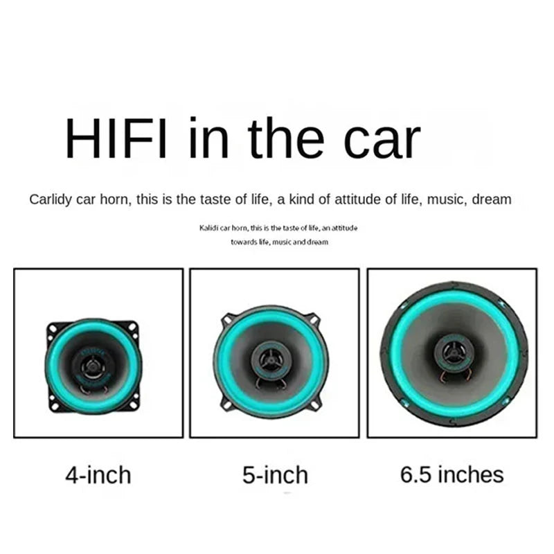 4/5/6.5 Inch Universal Car Coaxial Speakers HiFi Audio Full Range Subwoofer Stereo for Door Truck Vehicle Sound System