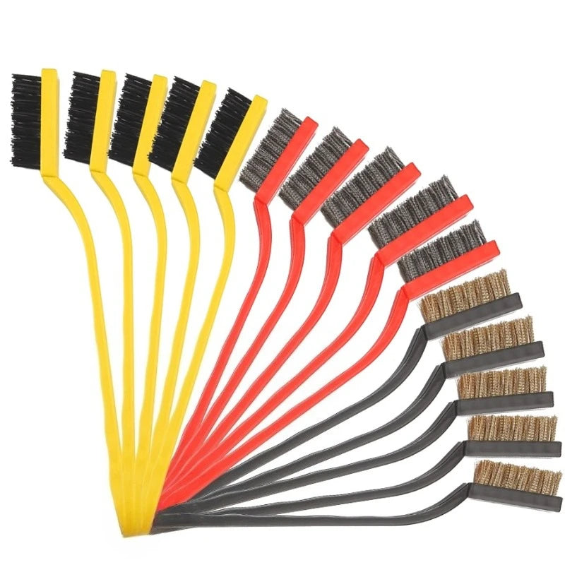 Wire Brush Set Curved Handle Brush Set For Cleaning Welding Slag And Rust Removal Industrial Scrubbing Brush