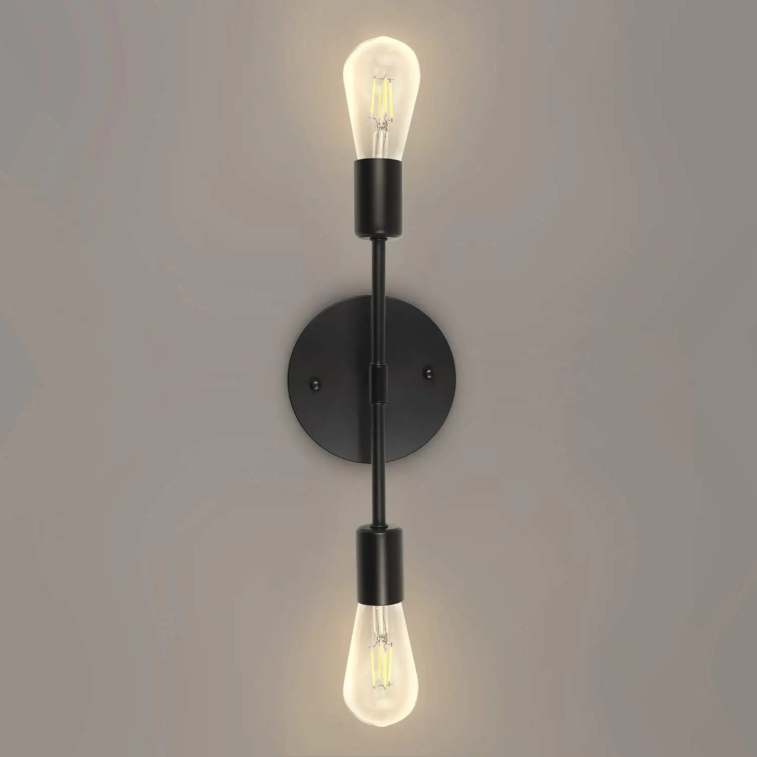 3 Heads Vintage Wall Lamp Bathroom Mirror Lamp Black Metal E26 E27 Modern Wall Light Indoor Aisle Hallway Living Room Bedroom De