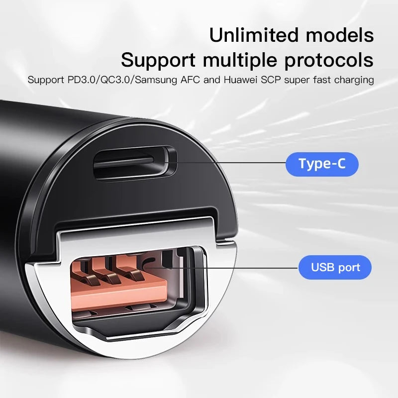 Micro Car Quick Charger Vehicle Cigarette Lighter Convert Plug For Audi Sline A3 A4 A5 A6 A7 A1 A2 A8 Q1 Q2 Q3 Q4 Q5 Q6 Q7 Q8 TT