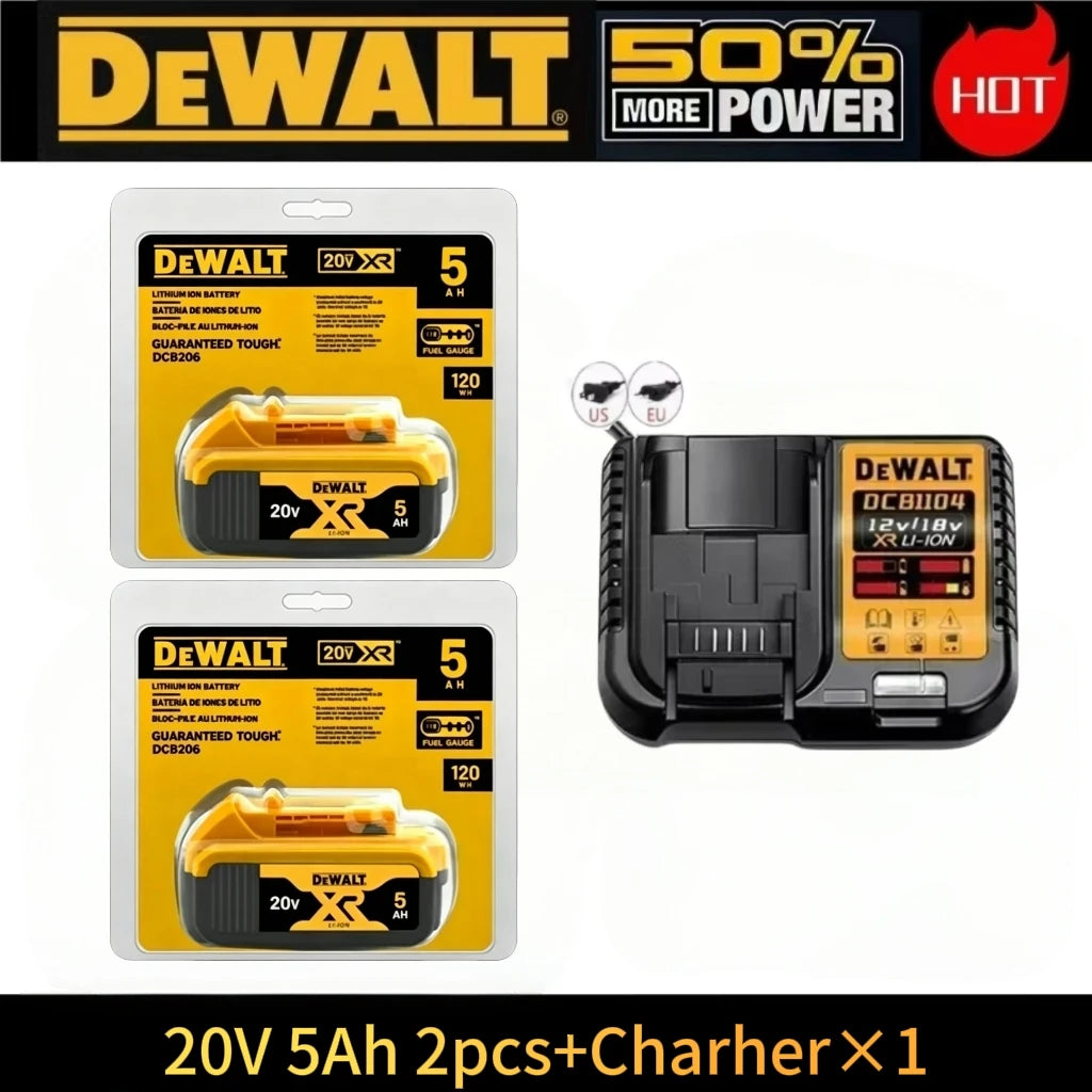 Batterie Dewalt 20V d'origine, 5AH 6AH Batterie Dewalt, Outils Électriques DeWalt Série DCF DCD DCG DCS DWE Livraison Aérienne Gratuite