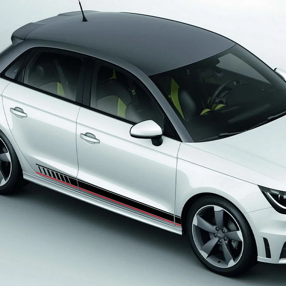 Car Door Sticker Side Skirt Graphics Racing Stripes Auto Accessories For Audi A1 8X GB GBA Sportback Ego Plus TFSI E-Tron Urban
