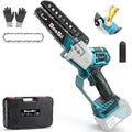 Mini Tronçonneuse Sans Fil Brushless Seesii 6'' Tronçonneuse Électrique Bois Jardin Élagage Tronçonneuse Électroportative avec Batterie Rechargeable pour Broches de Batterie Makita 18V