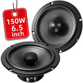 2pcs 6.5 Inch Car Audio Modified Front Door 2 Way Speaker  Set Max Power 160W Coaxial Speaker 4 Ohm Tweeter Car Interior Speaker
