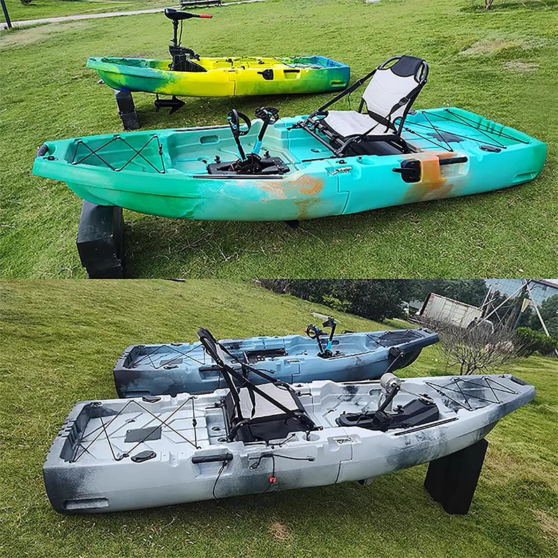 Modular Kayak Electric Pedal Driven HDPE Fishing Boat Portable Take Apart Canoe Motorized Lightweight Durable Accessories Gear