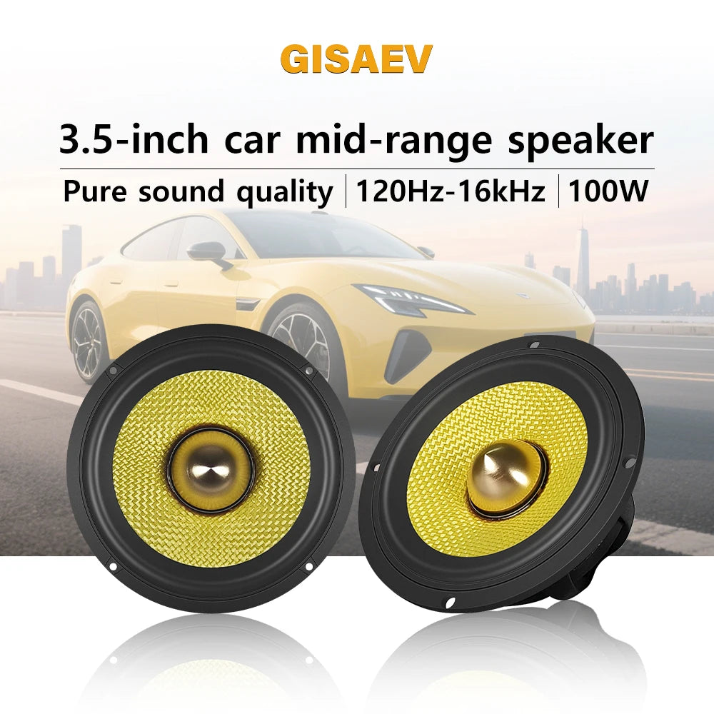 3.5 inches bullet guided mid-range speakers, car center speakers, luxury car two-way three-way 3-inch mid-range speakers
