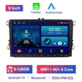 GEARELEC 9 "Car Radio For VW Golf Passat B6 B7 Skodas sat Octavia Polo Tiguan 2 Din wireless Android 13 CarPlay Android RDS Auto DSP BT 4G GPS Car Multimedia Player For Volkswagen