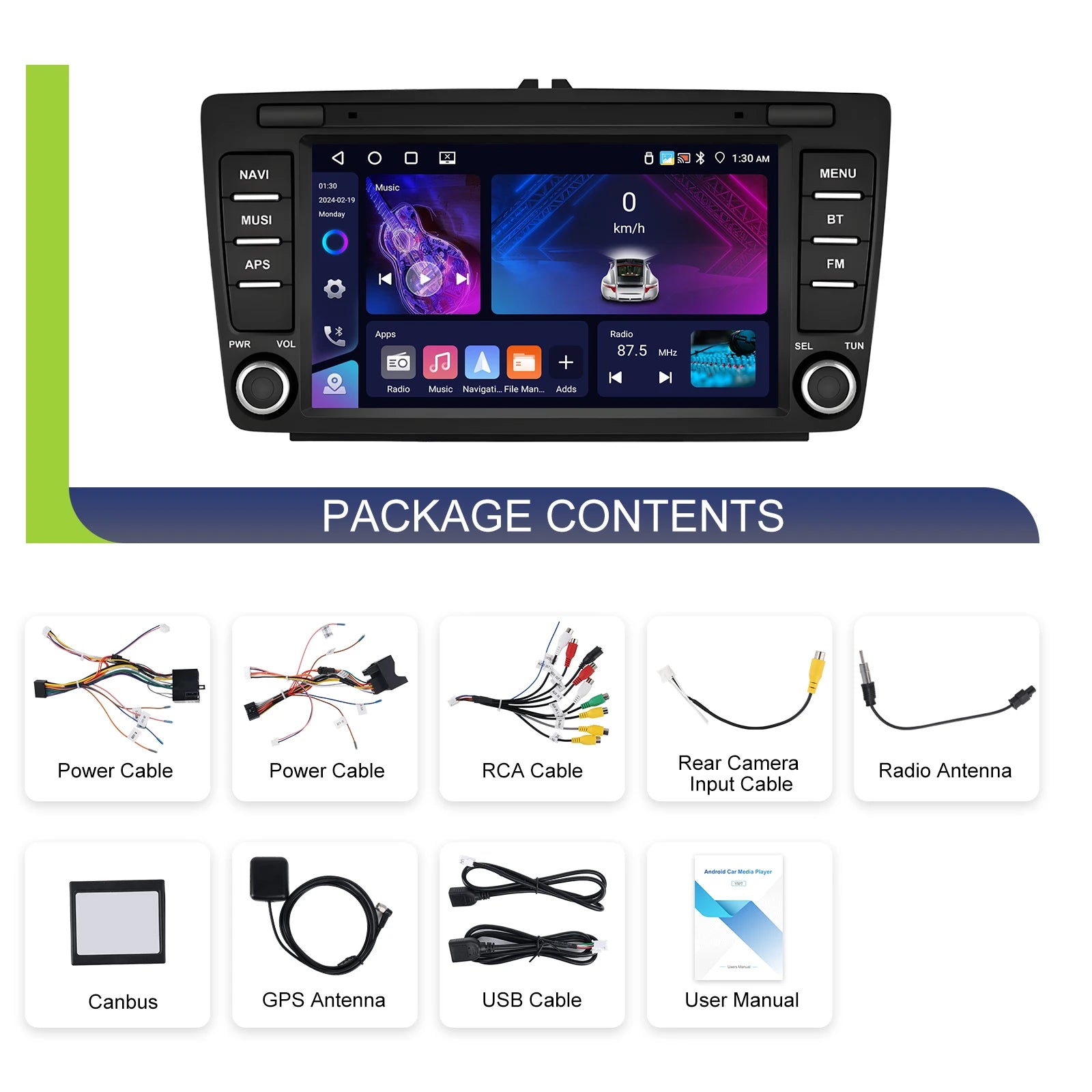 4+64G 8inch Wireless Carplay Android Auto For Skoda Octavia 2 A5 2004-2013 Car Radio CarPlay GPS Navigation WIFI RDS Stereo