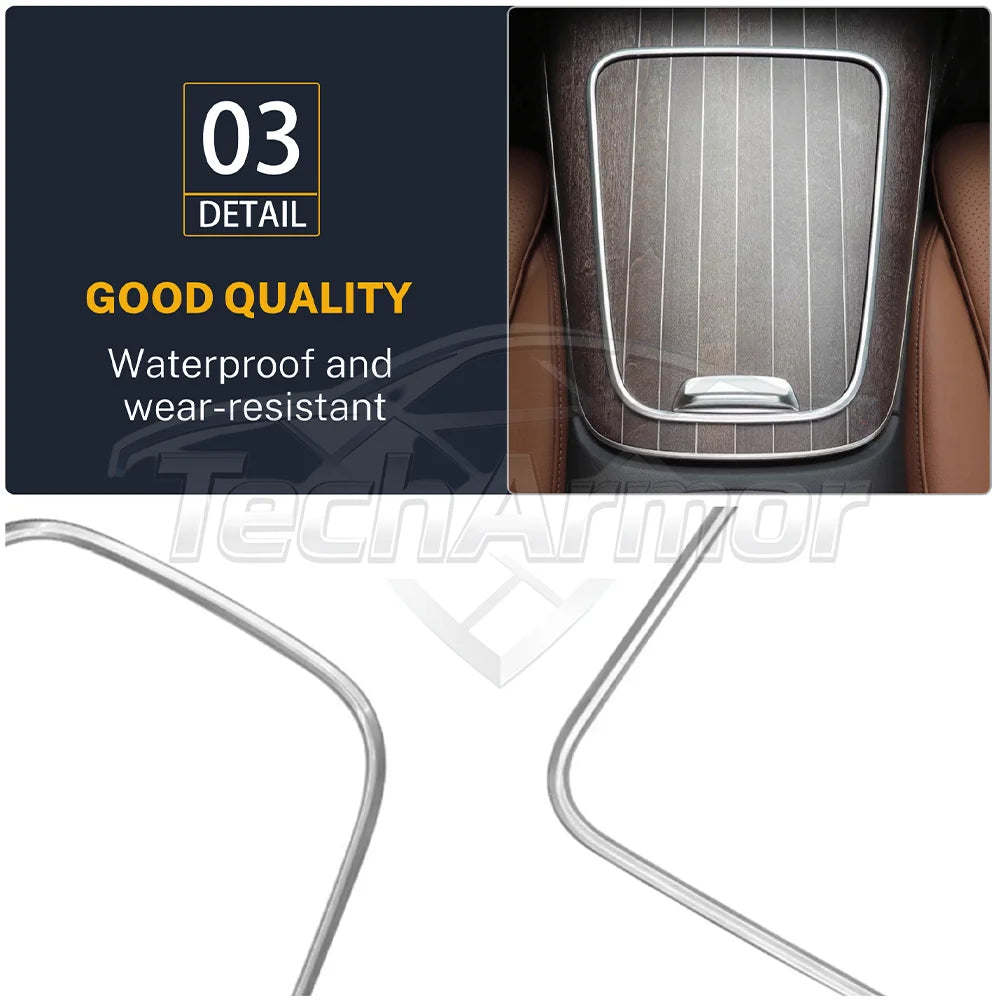 Car Center Console Control Panel Frame Decoration Edge Trim For Mercedes-Benz W214 2024-2025 Auto Interior Protector Accessories