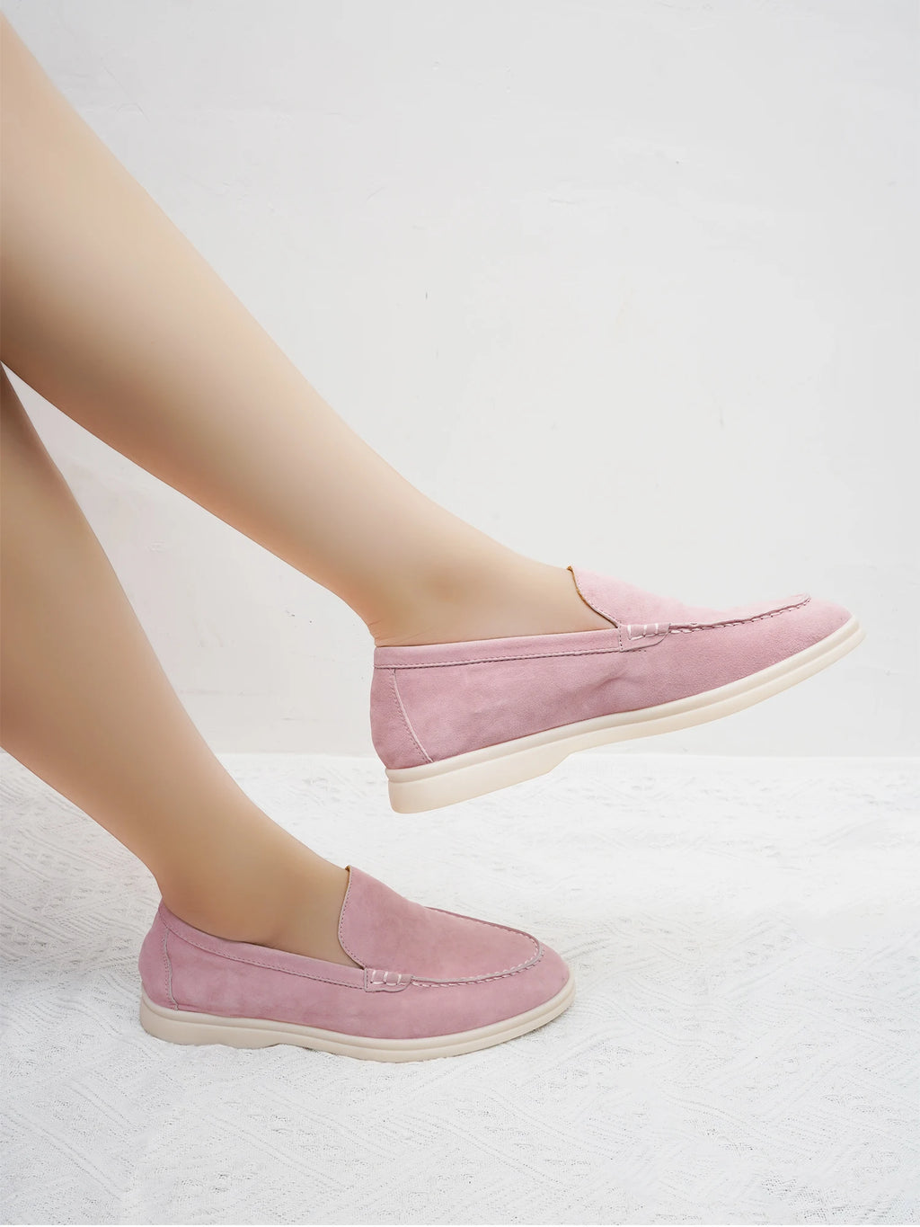 Spring and Autumn Hot Women's Le Fu Shoes Classic Round Head Shallow Mouth Genuine Leather Women's Shoes Retro Daily Shoes