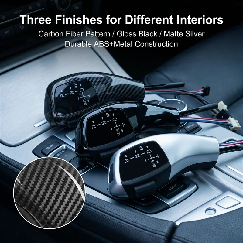 Replacement for BMW 1 series E81 E82 E87 E88 2004-2011 LED Gear Shift Knob Automatic Gear Shifter Lever Handle