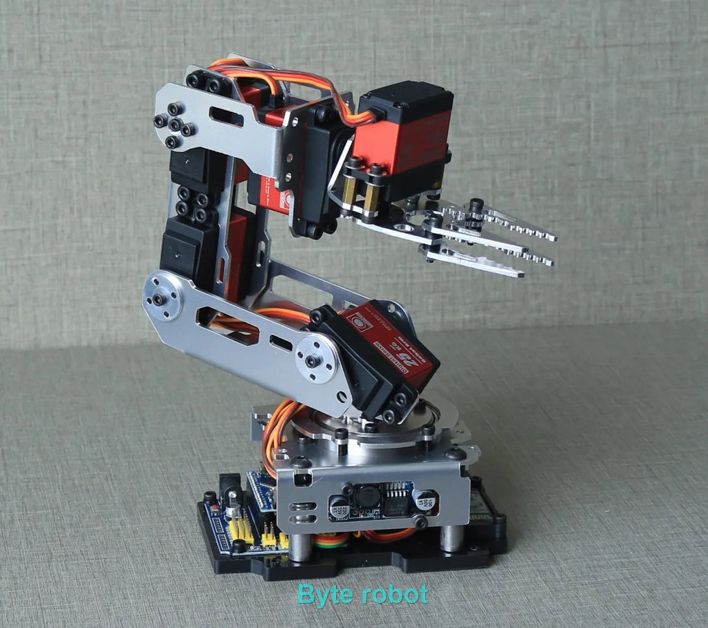 APP Control 6 Dof Metal Mechanical Arm Aluminum Alloy Bracket High Quality Robot Arm for Arduino Robot DIY Kit Programmable Arm
