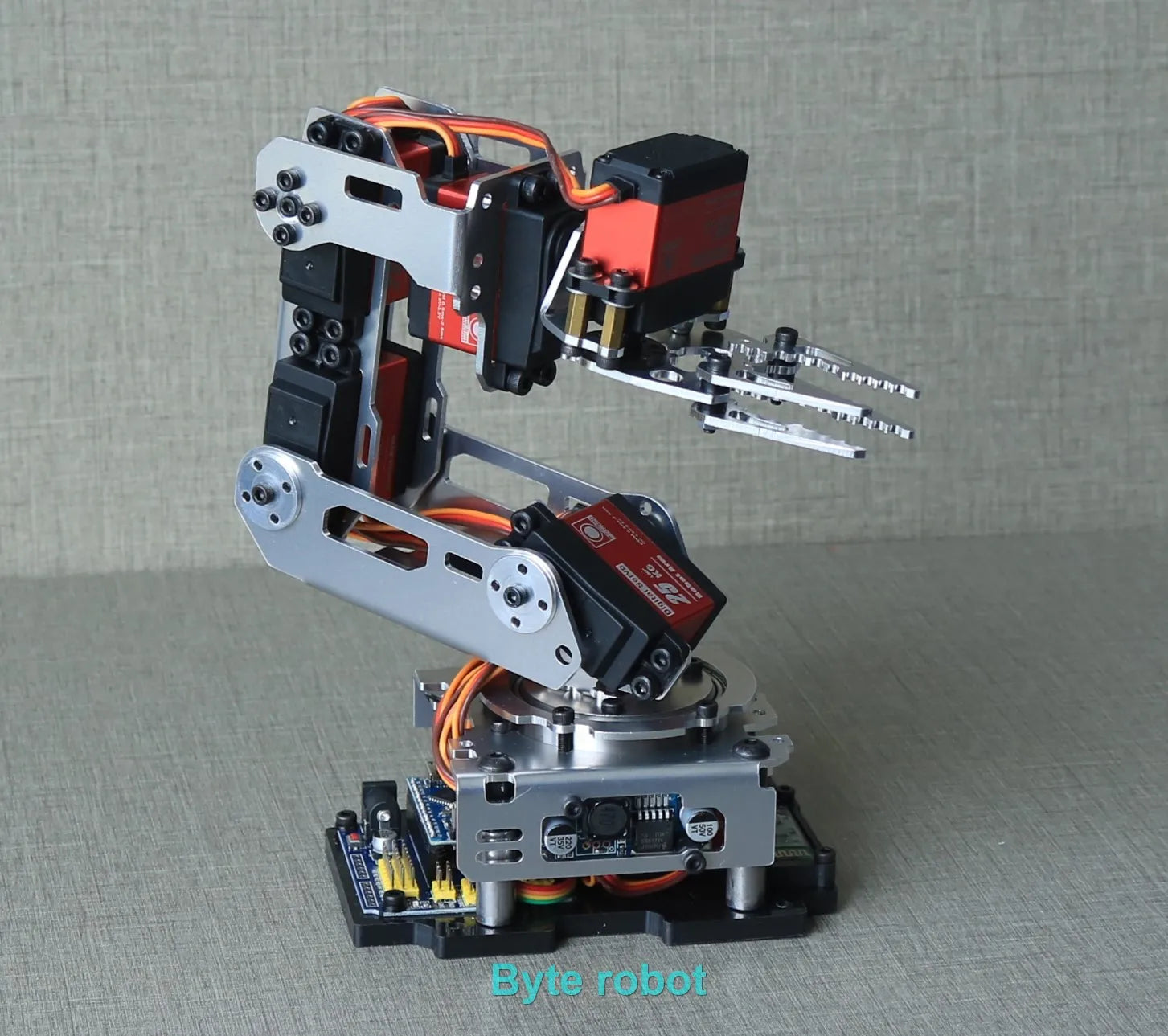 APP Control 6 Dof Metal Mechanical Arm Aluminum Alloy Bracket High Quality Robot Arm for Arduino Robot DIY Kit Programmable Arm