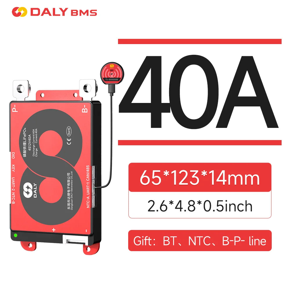 DALY Smart BMS Lifepo4 4S 7S 8S 16S 20S 24S Li-ion 3S 7S 16S 12V 24V 36V 48V 60V 72V 100A 250A CANBUS BMS For lithium batteri