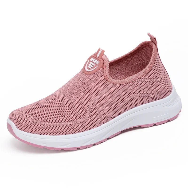 Summer New Mesh Breathable Large Size Casual Shoes for Women Soft Sole Lightweight One Step Single Shoes for Women