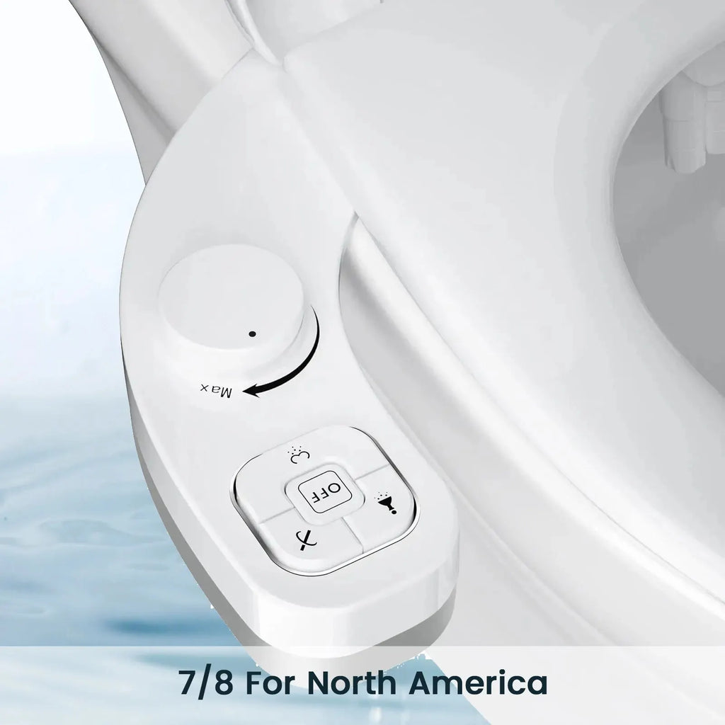 Bidet non électrique SAMODRA - Fixation de siège de toilette à double buse autonettoyante (lavage avant et arrière)