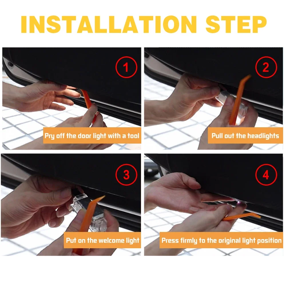 2Pc HD Car Door Projector Laser Lamp Auto Door Welcome Light For Audi A3 A4 A5 A6 A7 A8 S4 S5 S6 S7 S8 RS3 RS4 RS5 Q3 Q5 Q7 Logo