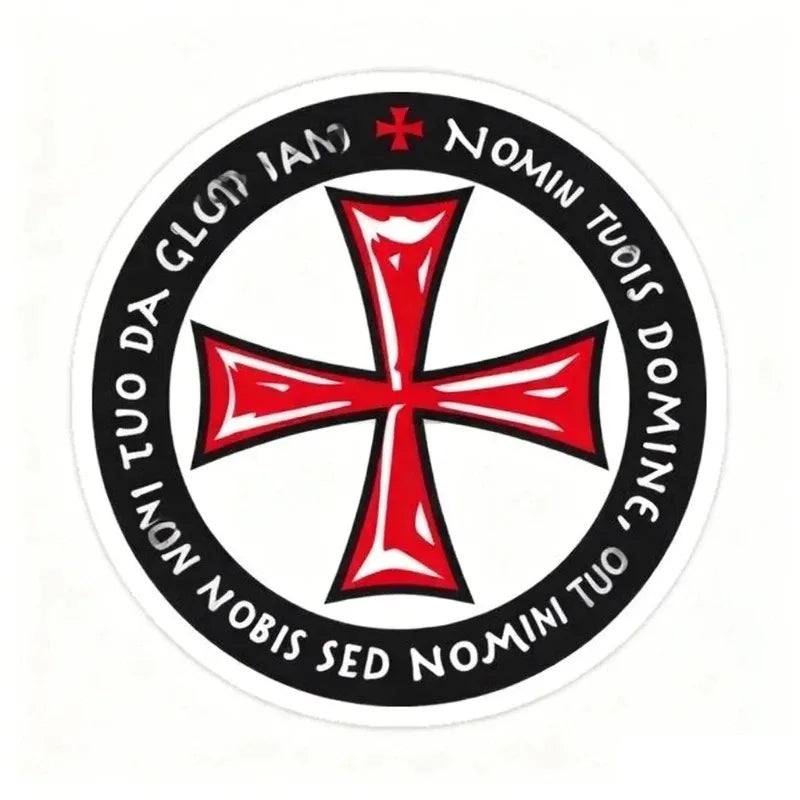 Templar Cross Crusader Deus Vult PVC Creative Stickers Assecories for Car Window Glass Table Motorcycle Off-road Wall Fridge