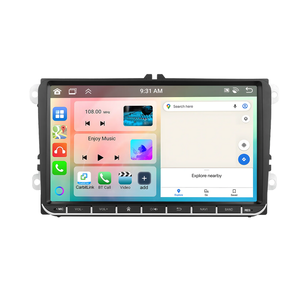Podofo 7 "9" CarPlay Android Car Radio For Volkswagen VW Golf Passat JETTA Skoda SEAT Car Intelligent System 2din GPS Car Radio