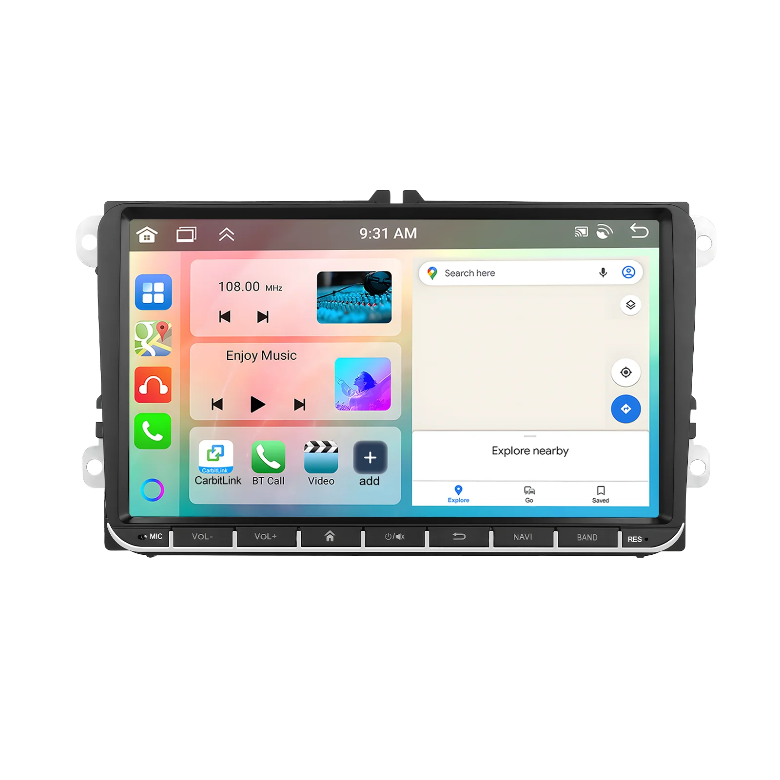 Podofo 7 "9" CarPlay Android Car Radio For Volkswagen VW Golf Passat JETTA Skoda SEAT Car Intelligent System 2din GPS Car Radio