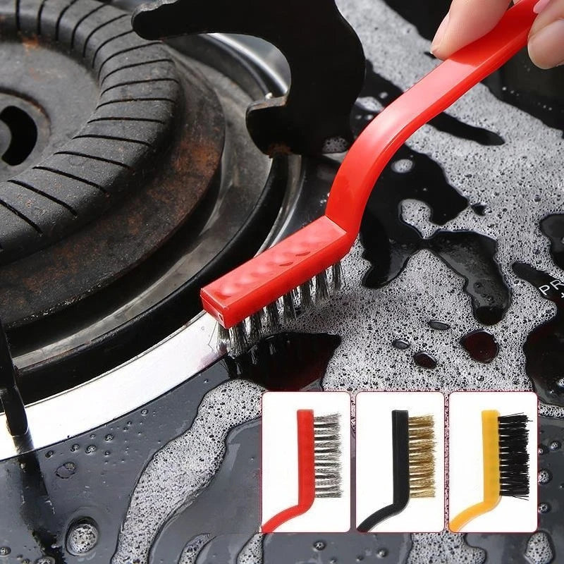 Wire Brush Set Curved Handle Brush Set For Cleaning Welding Slag And Rust Removal Industrial Scrubbing Brush