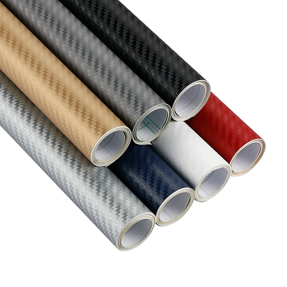 50cmx200cm 3D Carbon Fiber Vinyl Car Wrap Sheet Roll Film Car Stickers and Decal Motorcycle Auto Styling Accessories Automobiles