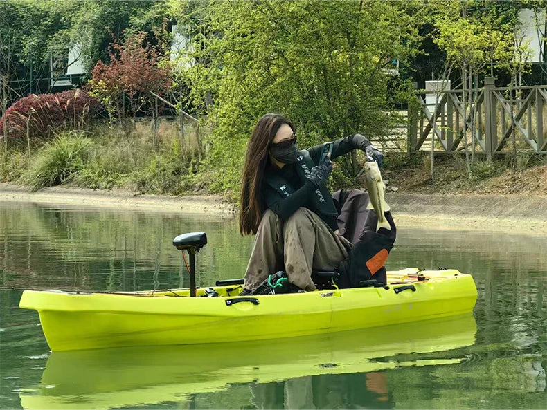Modular Kayak LLDPE Fishing Boat Motorized Canoe Seat Paddle Rotomolded Portable Take Apart Raft Angling Drift Engine Water Gear