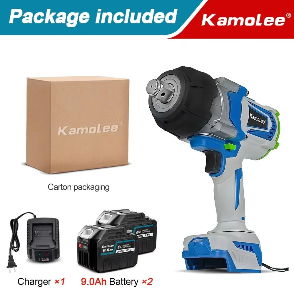 Clé électrique sans balais Kamolee 3/4 pouce 4100NM Clé à chocs Outil électrique pour batterie Makita 18v