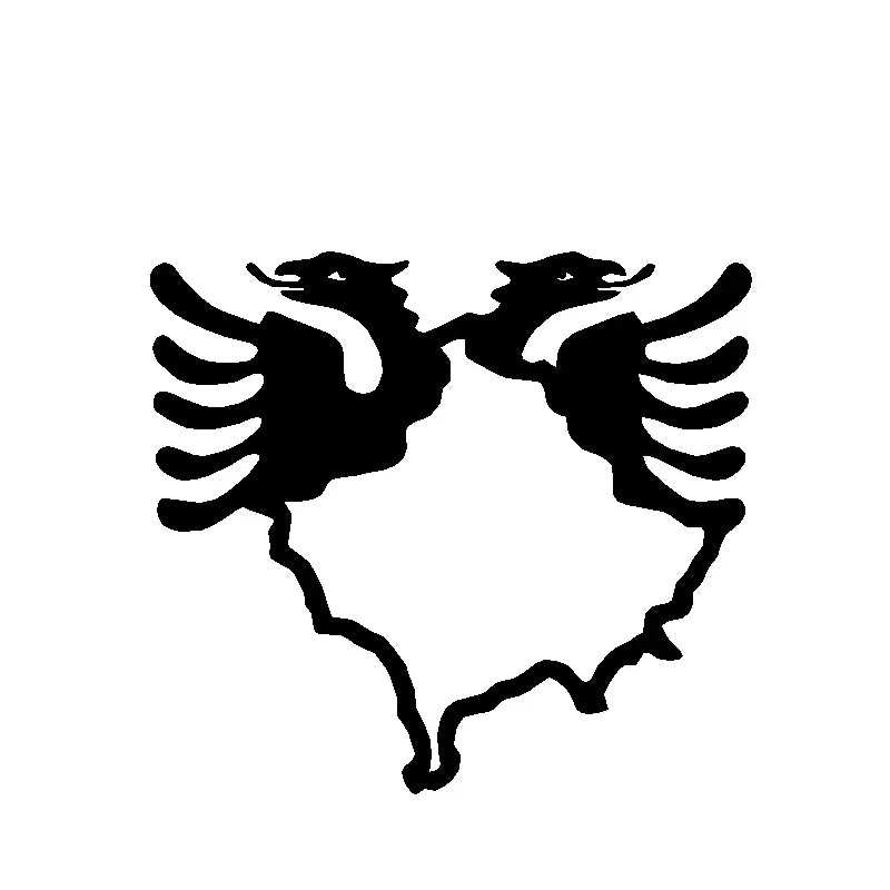 Kosovo Map Albania Double-Headed Eagle Vinyl Sticker Car Window Decor Laptop Decals for Apple MacBook Pro / Air Decoration