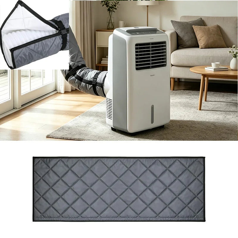 Insulation Cover Quilted AC Exhaust Hose Thermal Protector Dustproof Heat Isolation Sleeve for Mobile Air Conditioning Vent Pipe