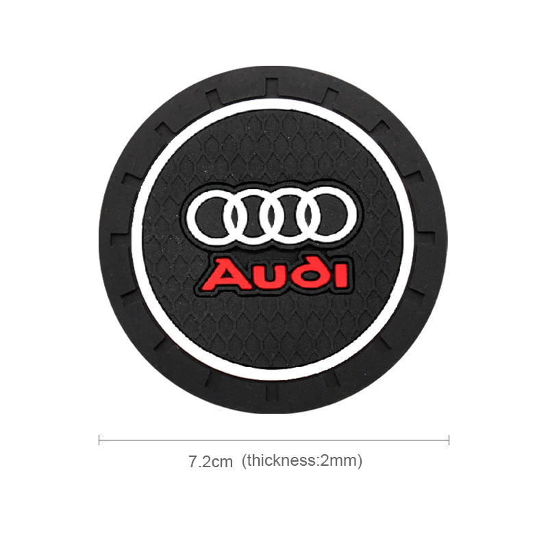 For Audi Sline A7 A8 Q1 Q2 TT A1 A2 A3 A4 A5 A6 Q3 Q4 Q5 Q6 Q7 Q8 TT S3 S5 S7 A4L A6L Car Water Cup Non-Slip Mat Pad Accessory