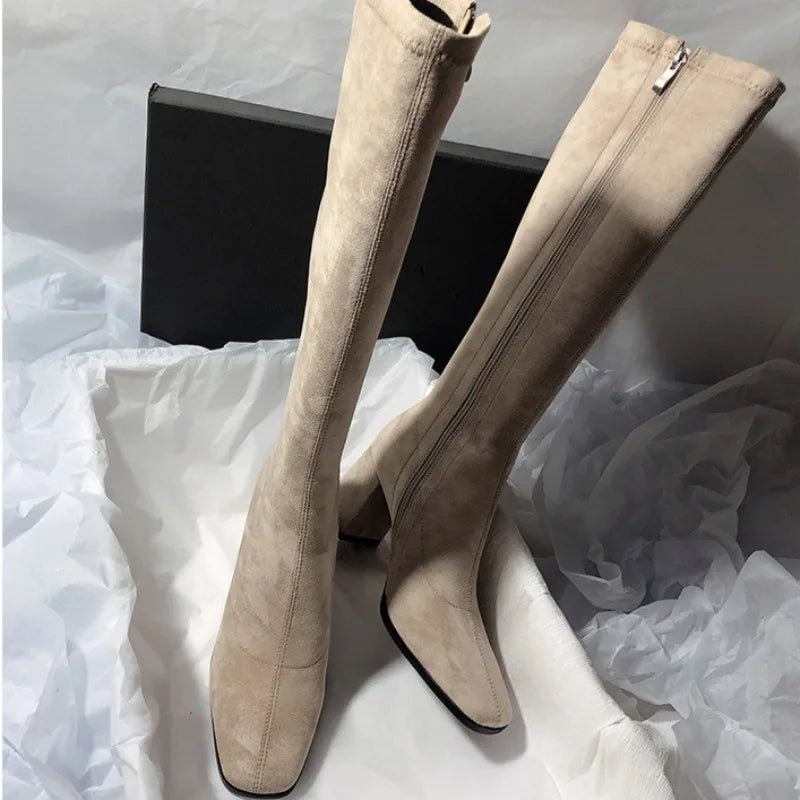 Women's Square Toe Knee-High Boots