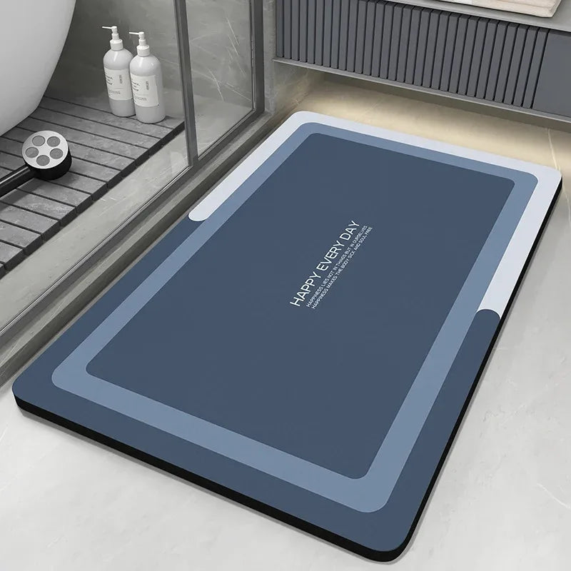 VIKAMA Premium Diatomaceous Earth Bathroom Mat Absorbent Quick-Dry Foot Mat Bathroom Shower Area Anti-Slip Rug Home Decor