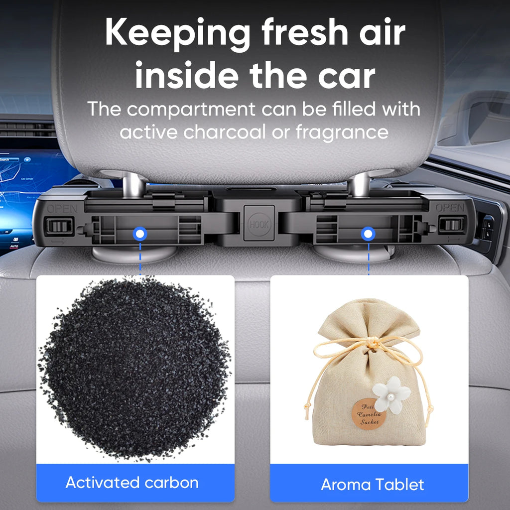 Car Headrest Pillow,Thickened Memory Foam Road Pal Headrest,Neck Support Pillow,180° Adjustable Car Headrest,Travel Car Sleeping