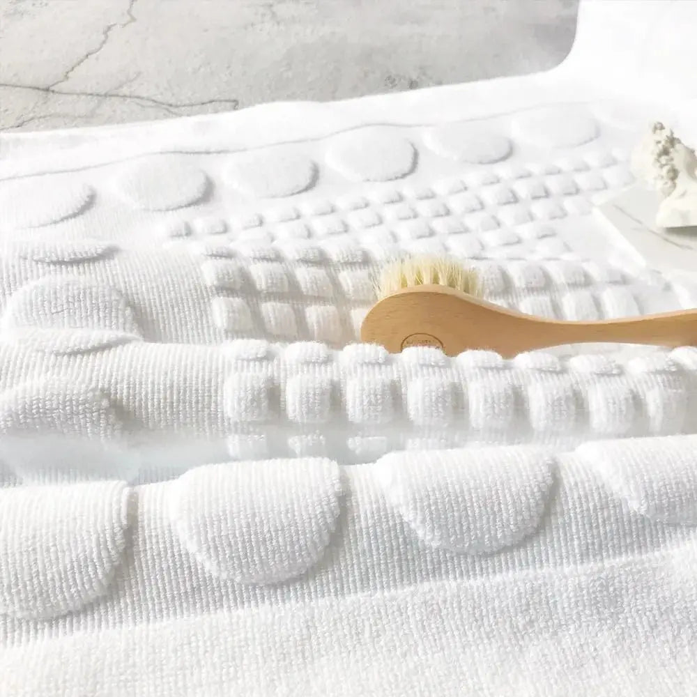 White floor towel cobblestone foot parten hotel home grey bathroom mat bath mats cotton non-slip water absorption bathtub towels