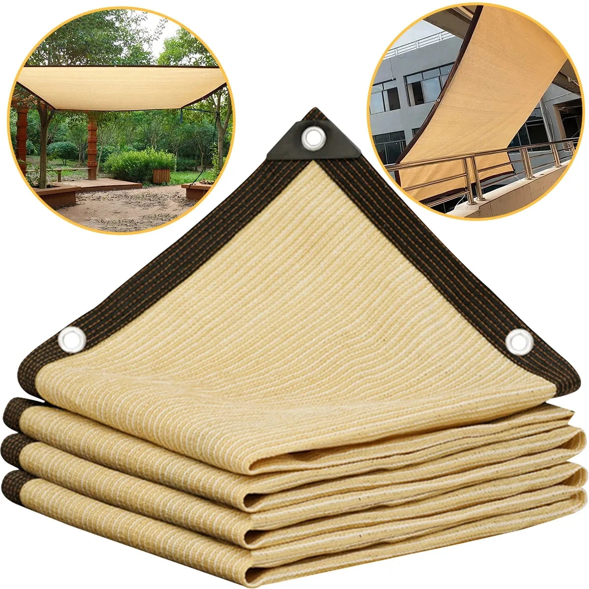 Outdoor Garden Shading Net, Terrace Awnings, Camping Shade Cover Mesh, UV Protection, HDPE Sunscreen Fabric, Shade4x5m ﻿