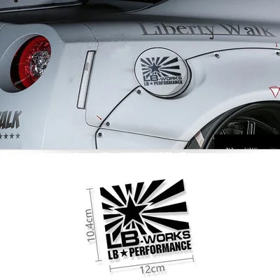 Performance Liberty Walk LB Rising Wide-bodied Modified Racing Bumper Sticker Reflective Car Window Hood Body Vinyl Decal