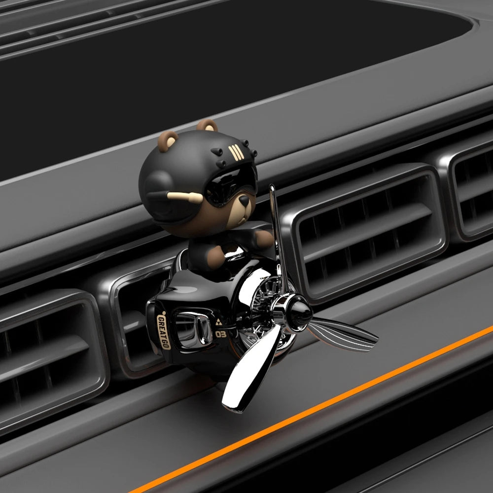 Bear Car Air Fresheners Vehicle Blower Helicopter Flavoring Diffuser Car Deodorant Air Vent Decoration Interior Car Perfume