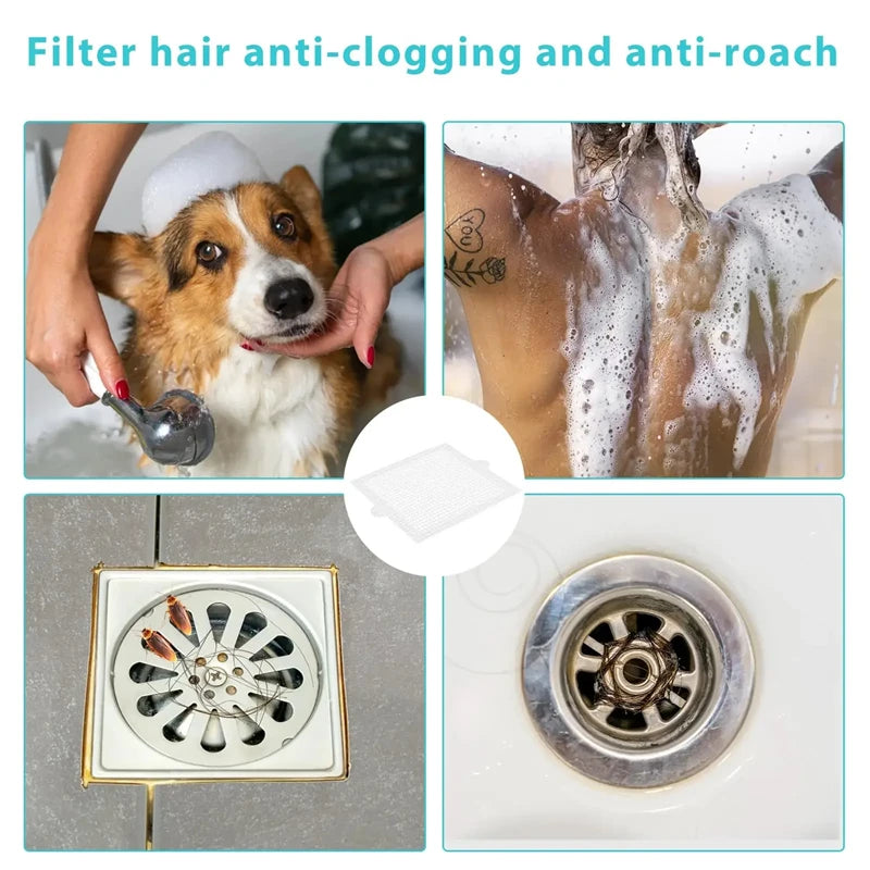 Disposable Hair Catchers Floor Drain Patch Anti-Clogging Filter Patch Floor Sink Strainer Filter Mesh Bathroom Accessories